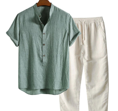 Traje Casual Hombre Estampado Manga Corta - Conjunto Moderno y Versátil - Image 22
