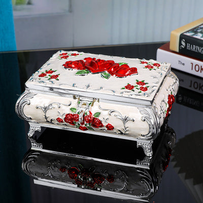 Caja de Almacenamiento Decorativa con Rosa 3D de Lujo - Image 9