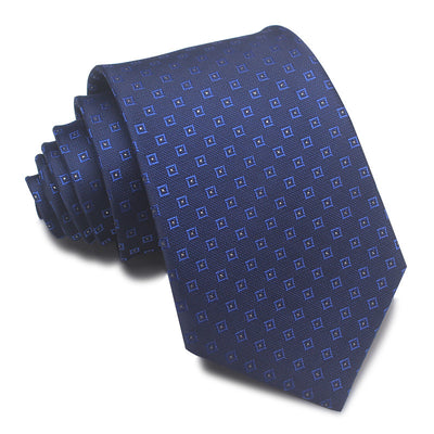 Corbata Jacquard Rayada 8CM para Hombre - Rojo, Negro y Azul - Image 10