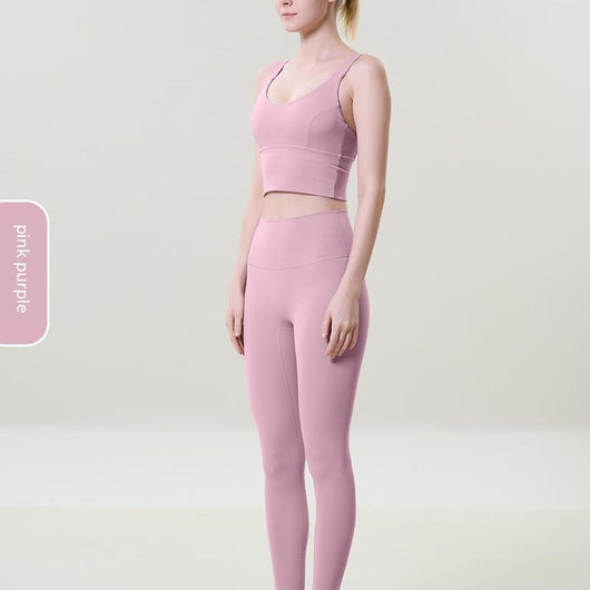 Conjunto de Yoga Ajustado de Cintura Alta con Espalda Abierta para Mujer - Image 10