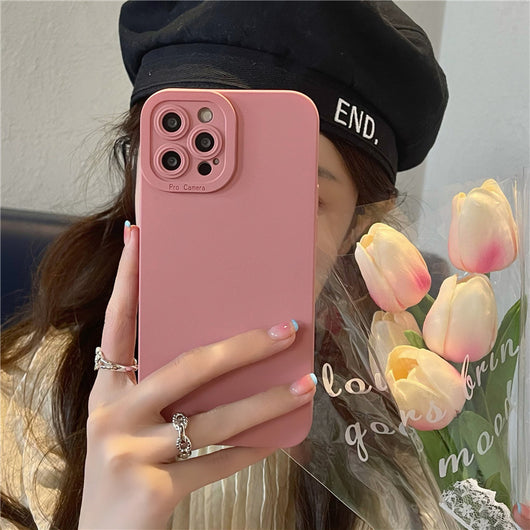 Funda Protectora Mate de Color Sólido para Teléfono - Image 5