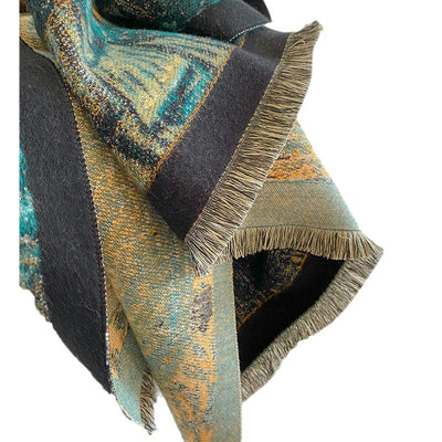 Bufanda Artística Gruesa de Cachemira con Estampado Coordinado para Otoño e Invierno - Image 5