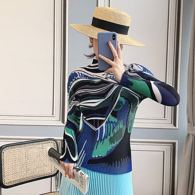 Playera Estampada con Pliegues Miyake - Image 3