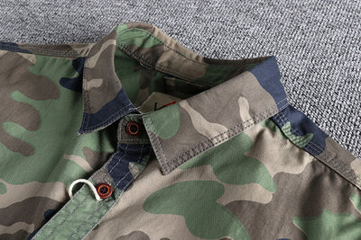 Camisa Overol Camuflado Lavado Clásico Manga Larga para Hombre - Image 13