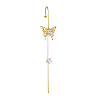 Aretes Dorados con Baño de Oro Real y Diseño Envolvente en la Oreja - Image 6
