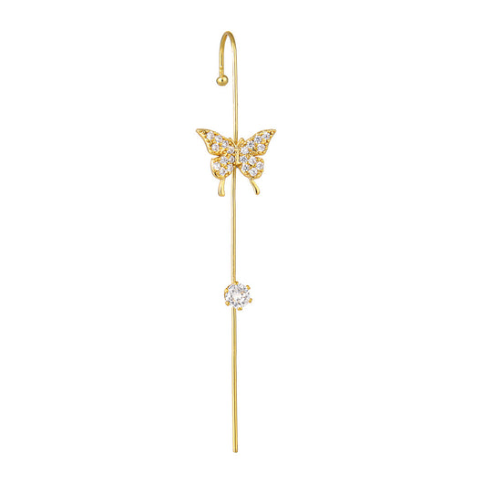 Aretes Dorados con Baño de Oro Real y Diseño Envolvente en la Oreja - Image 6