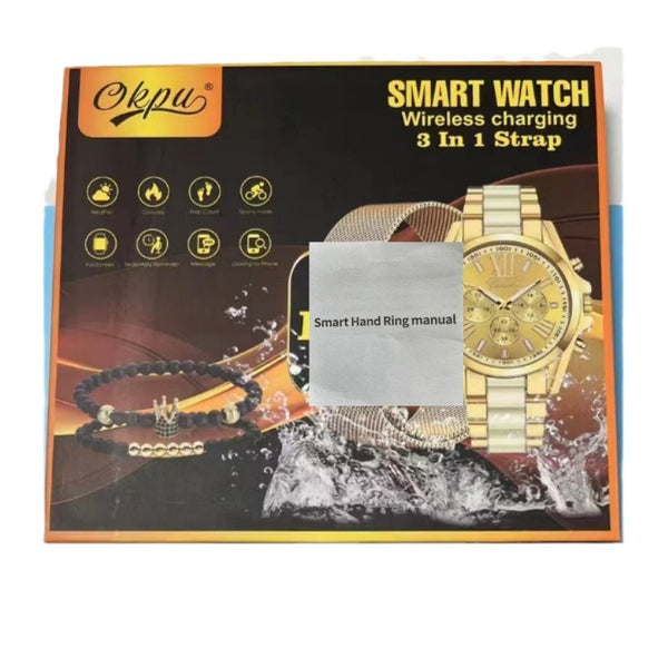 Reloj Inteligente D68 con Monitoreo de Salud y Llamadas Bluetooth
