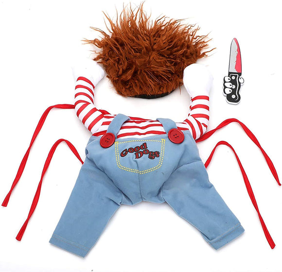 Arnés a Rayas para Perros y Gatos con Accesorios de Halloween - Set de 3 Piezas