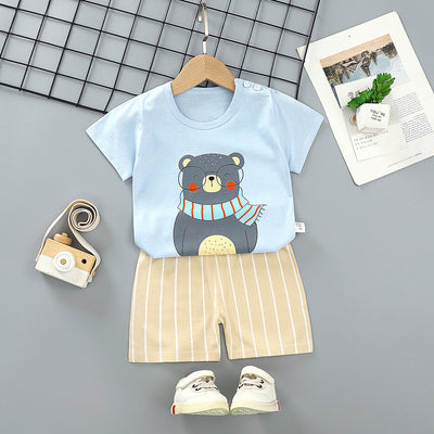 Camiseta de Algodón Manga Corta para Niños - Traje de Verano - Image 32