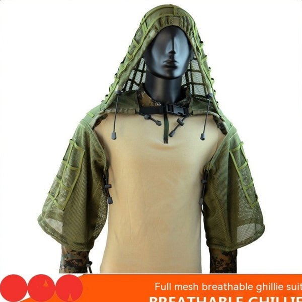 Traje Táctico Ghillie de Malla Transpirable
