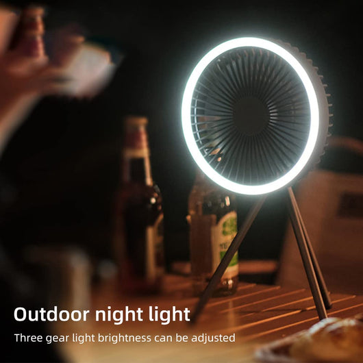 Ventilador LED Camping Portátil 3 en 1 con Tripié Ajustable y Carga USB - Image 3