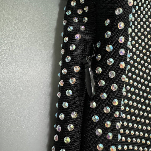 Vestido Ajustado con Strass y Diseño Cruzado - Image 18