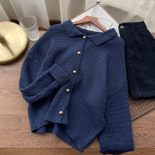 Cardigan Retro Oversized para Mujer - Estilo Cómodo y Desenfadado - Image 7