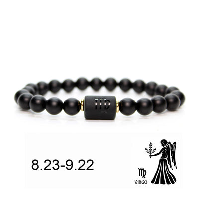 Pulsera de Piedra Natural Ágata Negra Mate para Hombre - Image 6