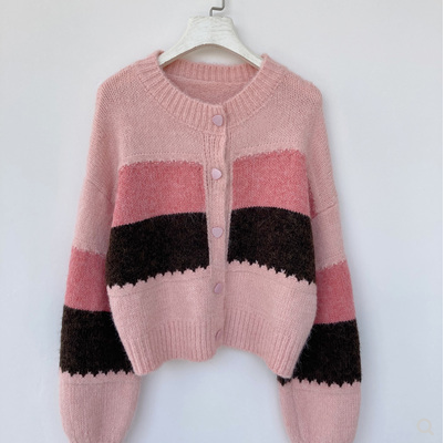Cardigan Holgado Estilo Universitario para Mujer - Image 90