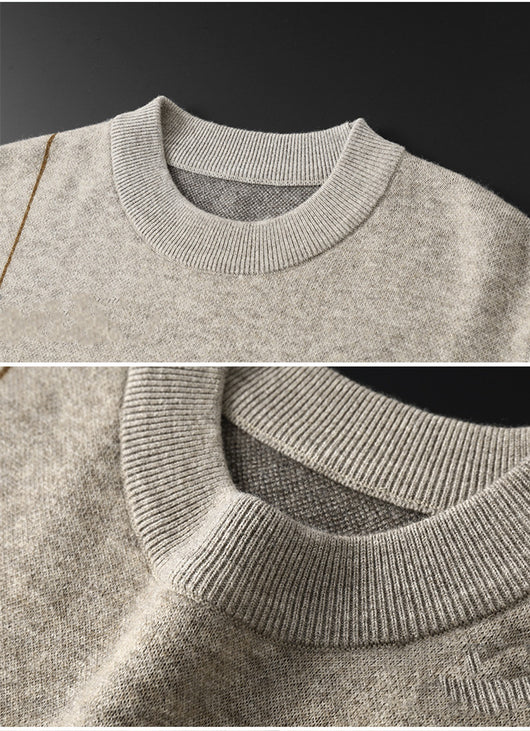 Suéter Casual de Cuello Redondo Grueso y Cálido para Hombre - Image 7