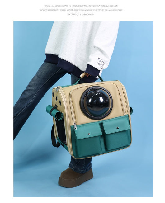 Mochila Transportadora Extensible para Mascotas - Capacidad Grande para Perros y Gatos - Image 9