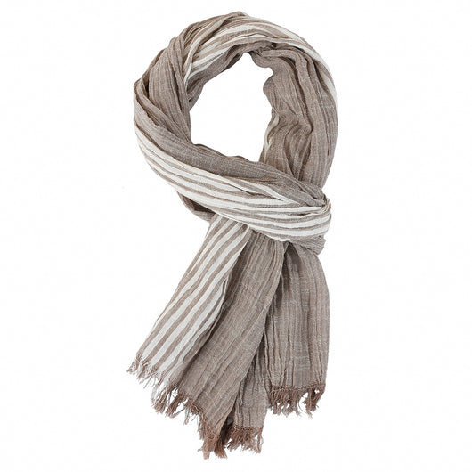 Bufanda Hombre Rayas Primavera Verano - Diseño Bicolor Versátil - Image 3