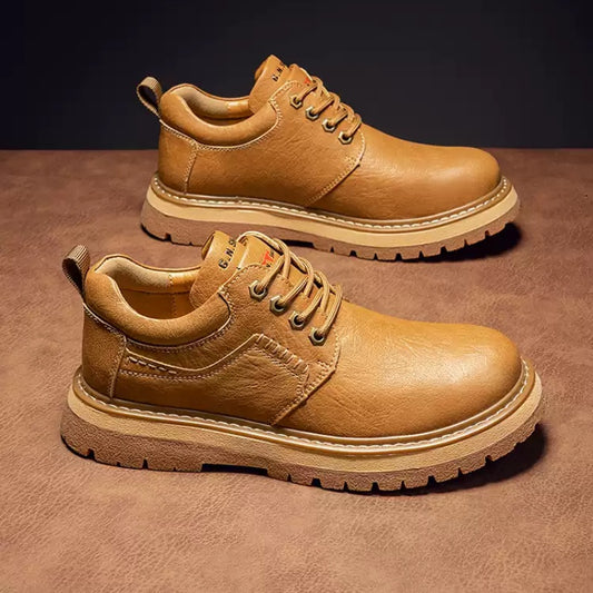Zapatos Casuales de Cuero Genuino para Hombre - Estilo Vintage Primavera Otoño