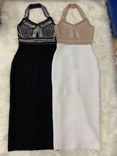 Vestido Ajustado sin Mangas con Detalles de Diamantes - Image 14