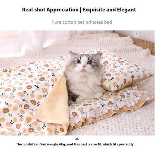 Cama Acolchada Tres Piezas para Gatos y Perros - Colchoneta de Algodón Premium - Image 15