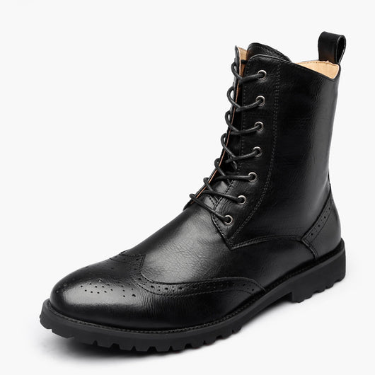 Botas de Trabajo Casual Coreanas en Cuero para Hombre - Image 7