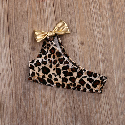 Traje de Baño Estampado Leopardo con Hombro Descubierto para Niñas - Image 17