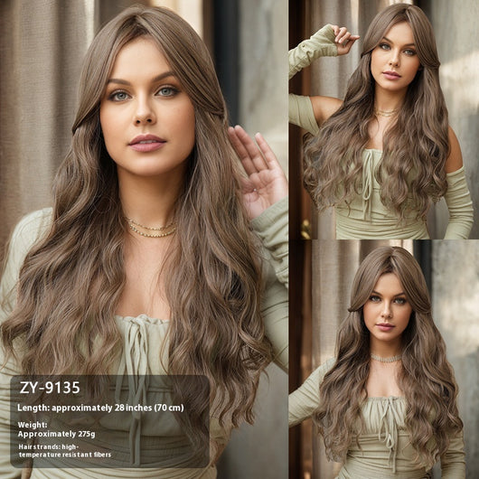 Peluca Larga Efecto Cabello Natural 60cm - Línea de Cabello Realista para Presentadoras - Image 14