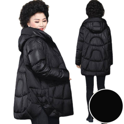Chaqueta Acolchada de Algodón Brillante Talla Grande - Image 5