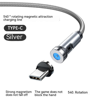 Cable Magnético 3 en 1 de 540° Rotativo - Carga Rápida Android, USB-C y Lightning - Image 13