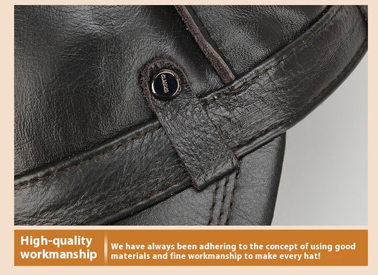 Gorro de Cuero para Hombre con Protección Auditiva - Invierno Acolchado - Image 19