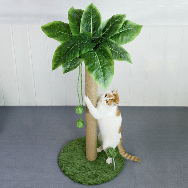 Rascador Doble con Bolas Colgantes para Gatos - Tabla de Sisal
