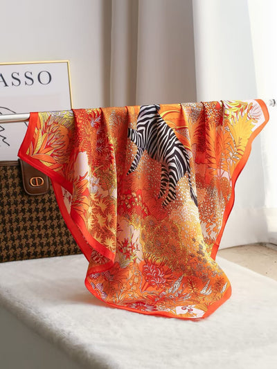 Pañuelo de Seda Cuadrado Lujo Elegante - Accesorio Premium para Regalo - Image 9