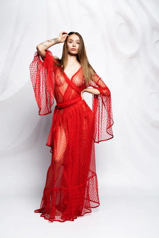 Camisón Largo Transparente Talla Extra Grande con Tirantes - Image 14