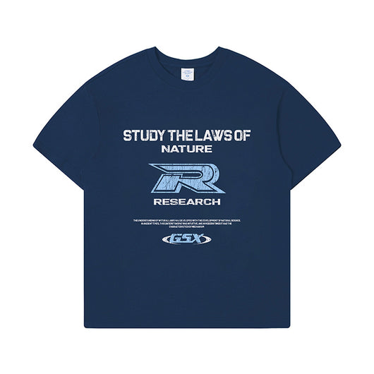 Camiseta Hombre Estilo Retro con Estampado Crack Letter - Image 10