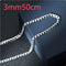 S925 Sterling Silver Plated Simple Trendy Men's Curb Necklace Domineering Cuban Clavicle Chain 3mm50cm 925 Silver Plated