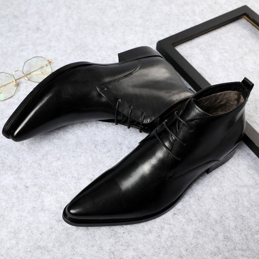 Zapatos Formales de Cuero con Punta Afilada - Estilo Británico Premium - Image 12