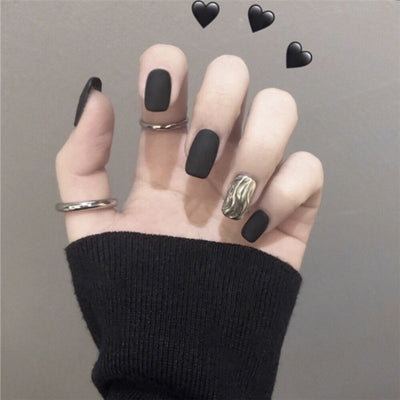 Uñas Postizas Azules con Diseño Graffiti - Efecto Profesional Duradero - Image 28