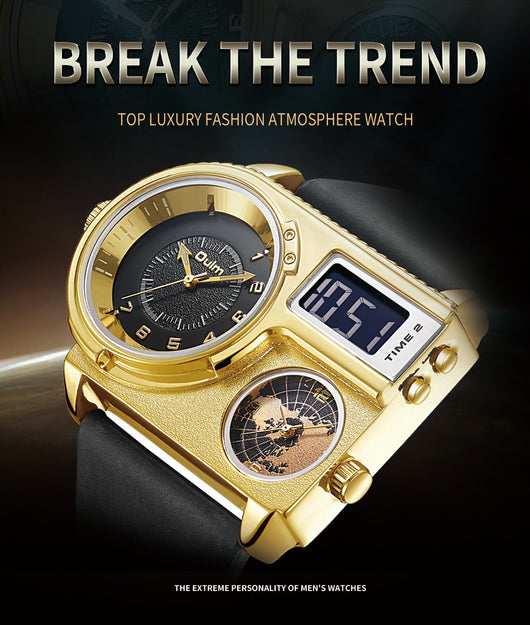 Reloj Deportivo Casual para Hombre con Esfera Grande y Correa de Cuero - Image 10