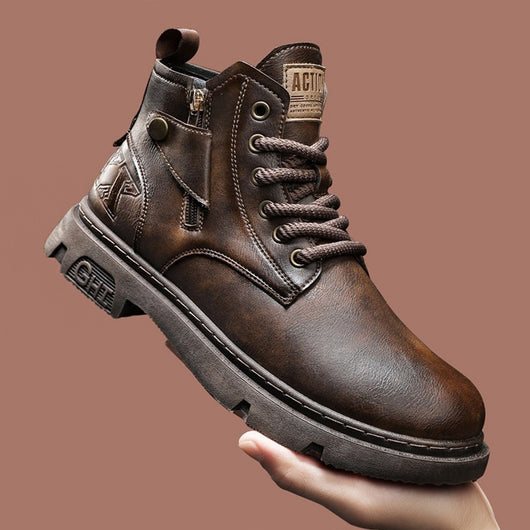 Botas Martin Altas Estilo Retro Británico para Hombre - Image 7
