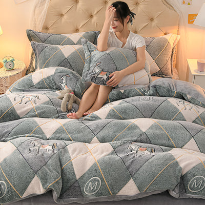 Juego de Sábanas y Edredón Doble Cara Terciopelo Coral - Bedding Premium - Image 22