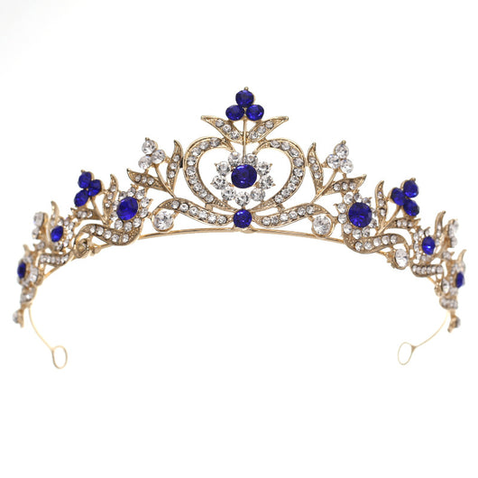 Corona de Novia Estilo Barroco con Perlas y Pedrería de Aleación - Image 16