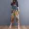 Pantalones Vaqueros Slim con Estampado y Peto para Mujer