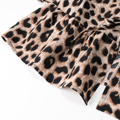 Cardigan Leopardo con Mangas Abullonadas Sexy - Image 12