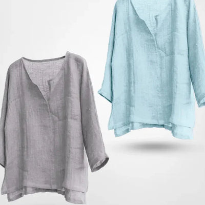 Camisa de Manga Larga Escote en V Estilo Chino para Hombre - Image 17