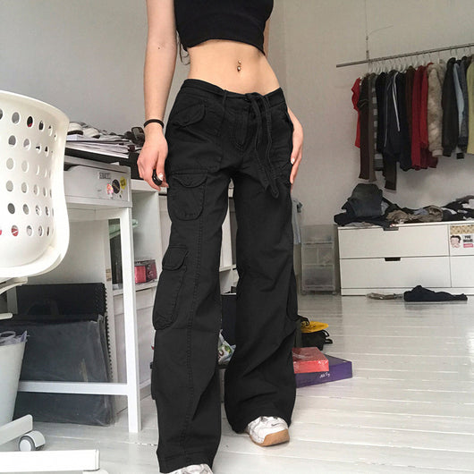 Pantalones Vaqueros Grises Retro Estilo Europeo para Mujer