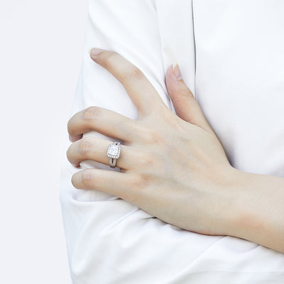 Anillo de Plata S925 con Circonita Brillante para Mujer