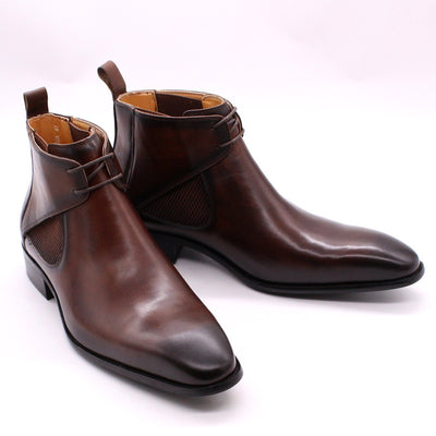 Botas Martin Altas de Cuero Transpirable Estilo Británico para Hombre - Image 8
