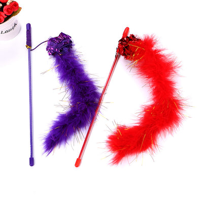 Juguete Interactivo para Gatos con Plumas y Pelota Crujiente - Image 4