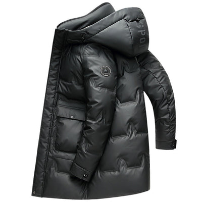 Chaqueta Acolchada con Capucha para Hombre - Abrigo Grueso Impermeable - Image 6
